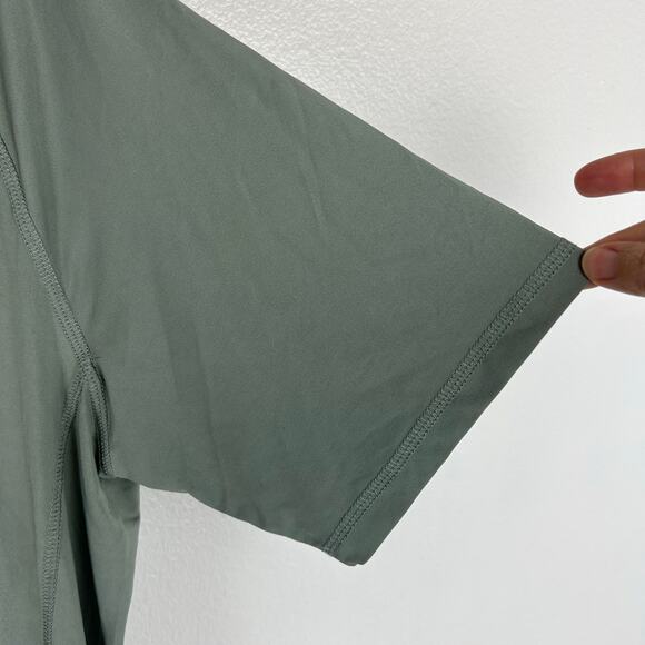 Eddie Bauer Men's Swim Rash Guard Shirt Size Small Green Short Sleeve - Picture 5 of 5